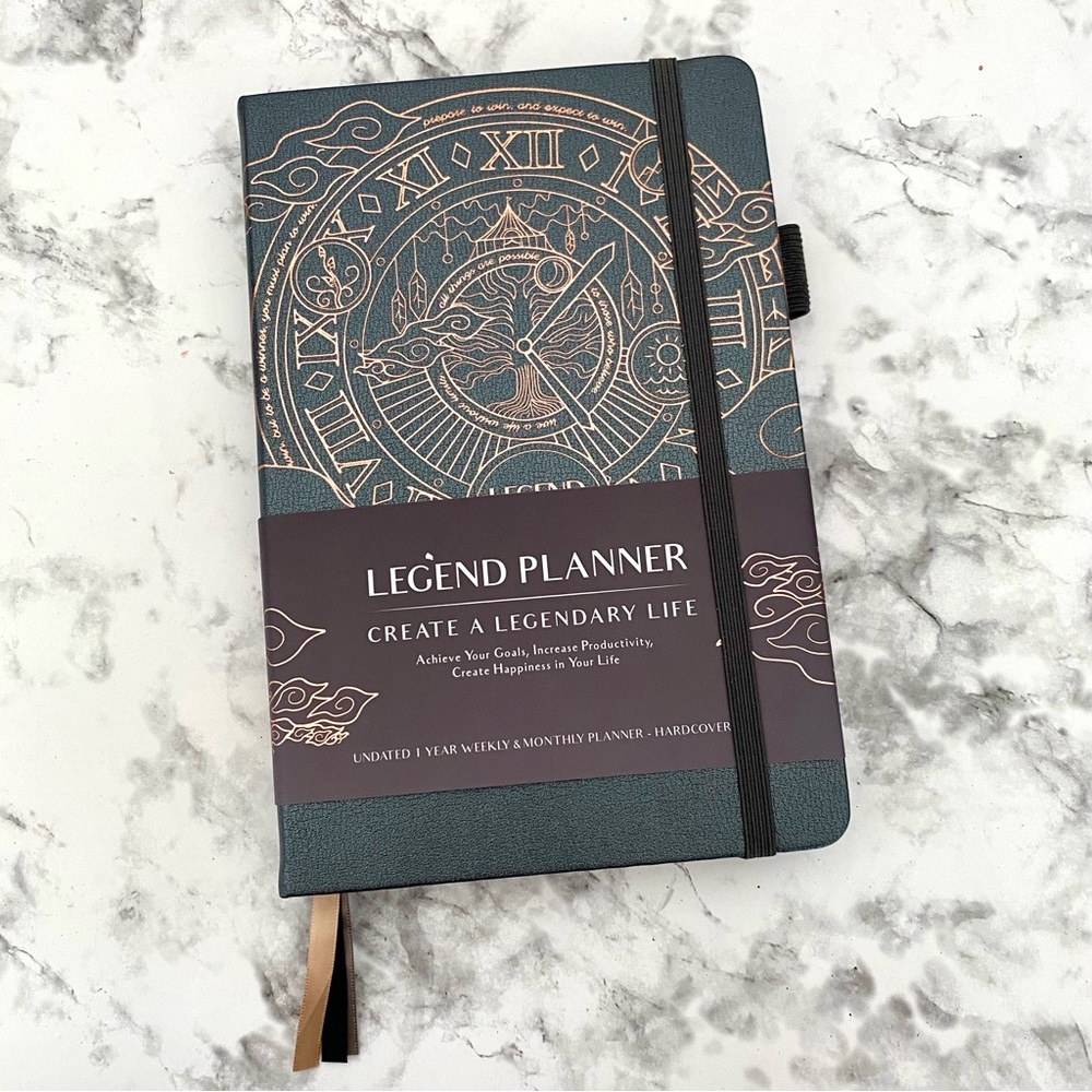 LAST CHANCE SALE! Legend Planner Gray Gold Detailing Weekly Monthly Organizer - Picture 2 of 10